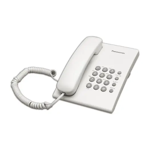 Телефон PANASONIC KX-TS2350RUW, белый, повторный набор, тональный/импульсный режим, фото 1