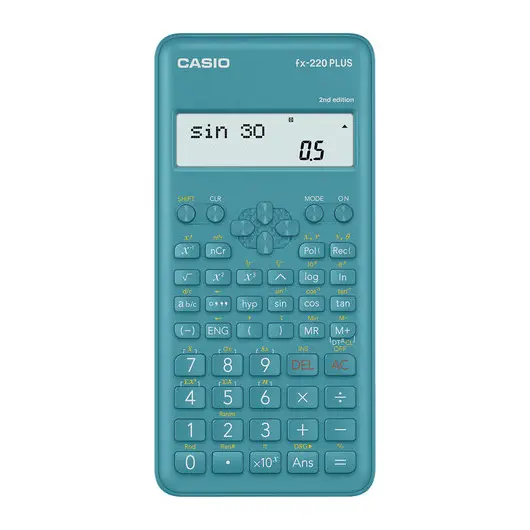 Калькулятор инженерный CASIO FX-220PLUS-S (155х78 мм), 181 функция, питание от батареи, сертифицирован для ЕГЭ, FX-220PLUS-S-EH, фото 1