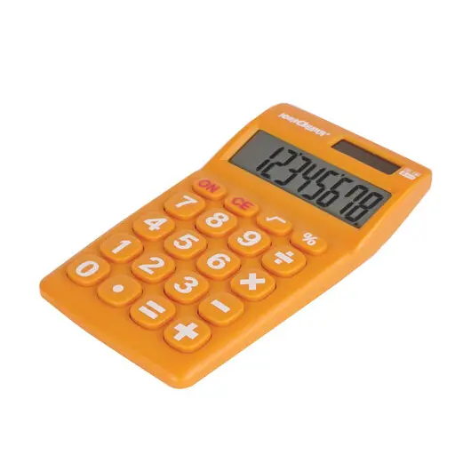 Калькулятор ЮНЛАНДИЯ карманный, 8 разрядов, двойное питание, 138х80мм, СИНИЙ, блистер, фото 4