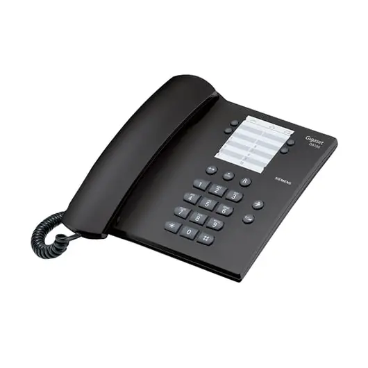 Телефон GIGASET DA 100, память на 14 номеров, повтор номера, тональный/импульсный набор, цвет антрацитовый, DA 100 RUS, фото 1