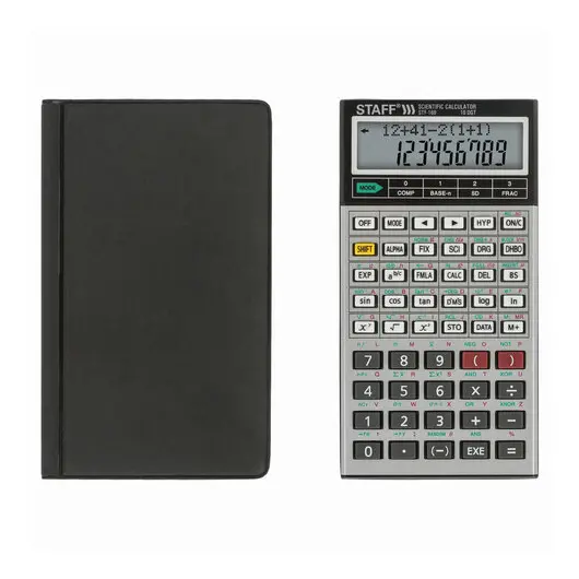 Калькулятор инженерный двухстрочный STAFF STF-169 (143х78 мм), 242 функции, 10+2 разрядов, 250138, фото 3