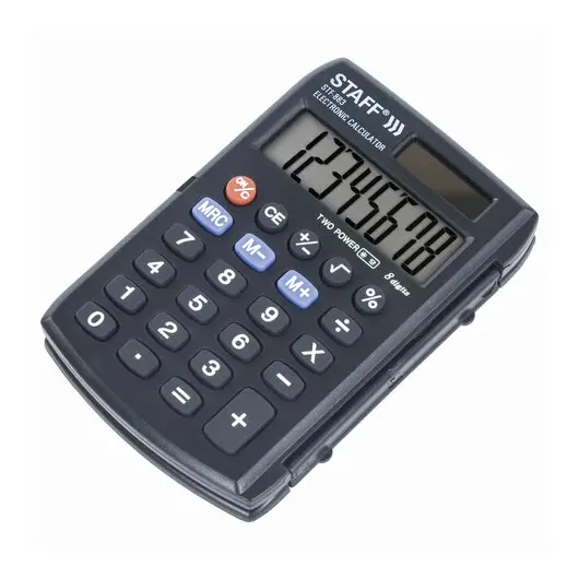Калькулятор карманный STAFF STF-883 (95х62 мм), 8 разрядов, двойное питание, 250196, фото 4
