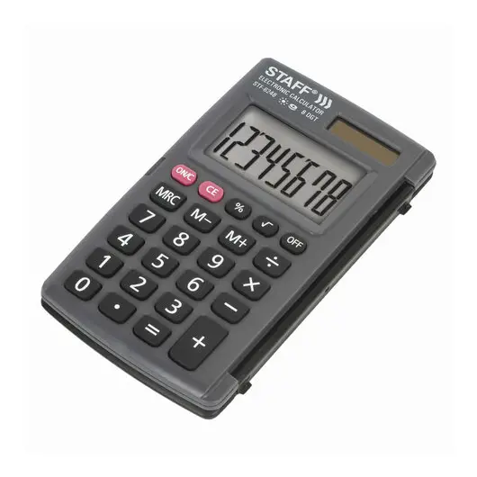 Калькулятор карманный STAFF STF-6248 (104х63 мм), 8 разрядов, двойное питание, 250284, фото 4