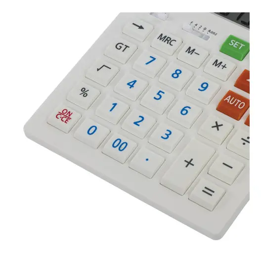 Калькулятор настольный STAFF STF-555-WHITE (205х154 мм), 12 разрядов, двойное питание, CORRECT, TAX, БЕЛЫЙ, 250305, фото 6