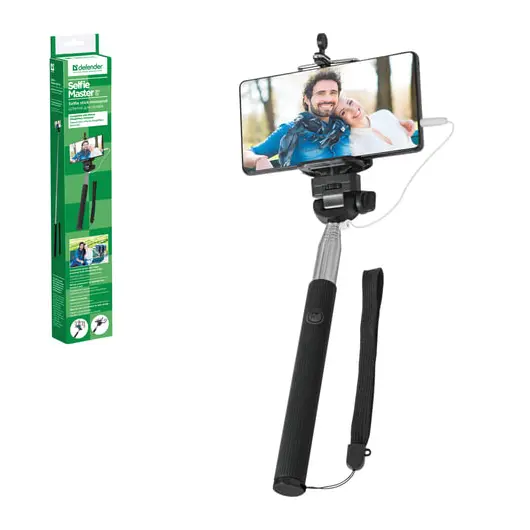 Штатив для селфи DEFENDER &quot;Selfie Master SM-02&quot;, проводной, зажим 50-90 мм, длина штатива 20-98 см, 29402, фото 1