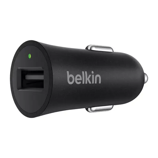 Зарядное устройство автомобильное BELKIN, кабель Type-C 1,2 м, серое, F7U032bt04-BLK, фото 2