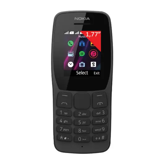 Телефон мобильный NOKIA 110 TA-1192, 2 SIM, 1,77&quot;, MicroSD, 0,3 Мп, черный, 16NKLB01A07, фото 1
