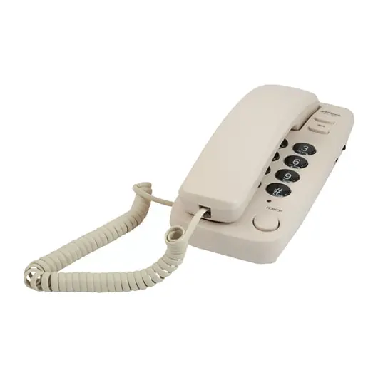 Телефон RITMIX RT-100 ivory, световая индикация звонка, отключение микрофона, слоновая кость, 15116915, фото 1