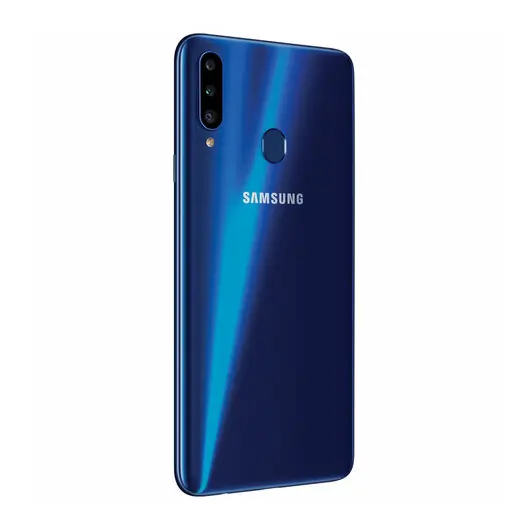Смартфон SAMSUNG Galaxy A20s, 2 SIM, 6,5”, 4G (LTE), 13/8 + 8 + 5 Мп, 32 ГБ, microSD, синий, SM-A207FZBDSER, фото 3