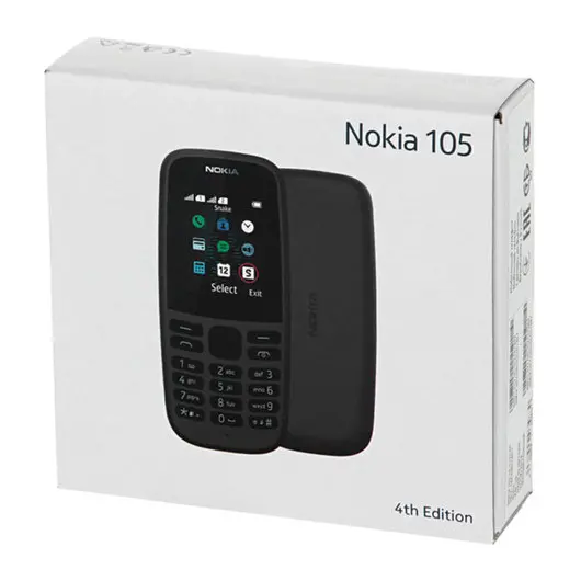 Телефон мобильный NOKIA 105 TA-1174, 2 SIM, 1,77&quot;, черный, 16KIGB01A01, фото 5
