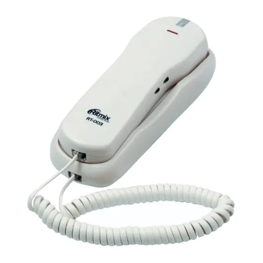 Телефон RITMIX RT-003 white, набор на трубке, быстрый набор 13 номеров, белый, 15118344, фото 1
