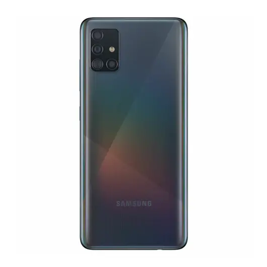 Смартфон SAMSUNG Galaxy A51, 2 SIM, 6,5”, 4G (LTE), 32/48 + 12 + 5 + 5, 128 ГБ, черный, пластик, SM-A515FZKCSER, фото 2