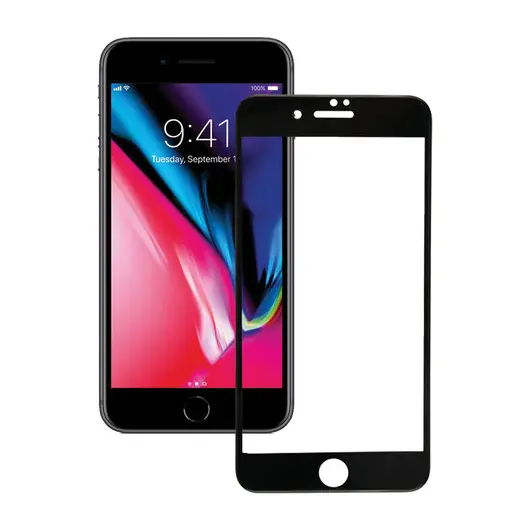 Защитное стекло для iPhone 7/8 Full Screen (3D), RED LINE, черный, УТ000014072, фото 2