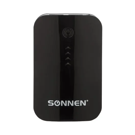 Аккумулятор внешний SONNEN POWERBANK V203, 6000 mAh, 2 USB, литий-ионный, черный, 262754, фото 4