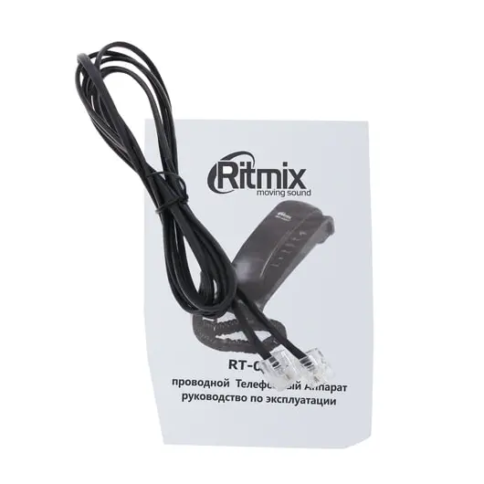 Телефон RITMIX RT-007 black, световая индикация звонка, мелодия удержания, черный, 15118345, фото 4