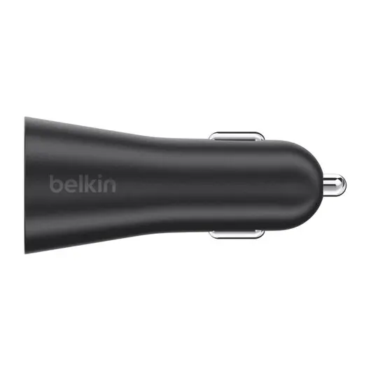 Зарядное устройство автомобильное BELKIN Metallic, 2 порта USB, черное, F8M930btBLK, фото 4