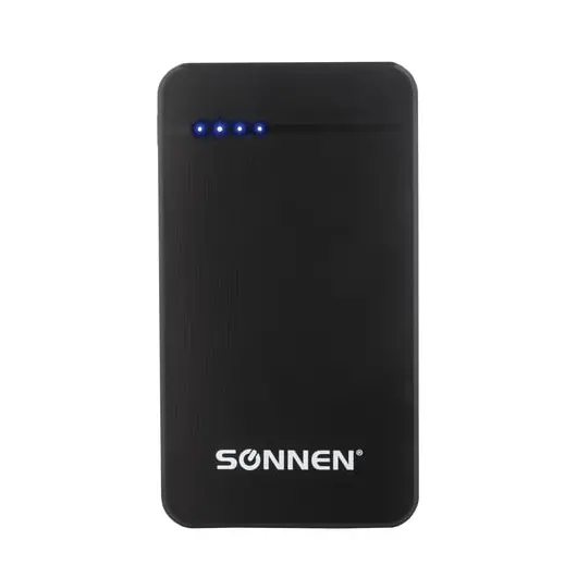 Аккумулятор внешний SONNEN POWERBANK V3801, 4000 mAh, литий-полимерный, черный, 262751, фото 3