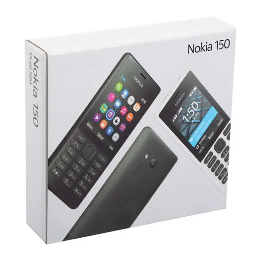 Телефон мобильный NOKIA 150 DS, RM-1190, 2 SIM, 2,4&quot;, MicroSD, 0,3 Мп, черный, A00027944, фото 6