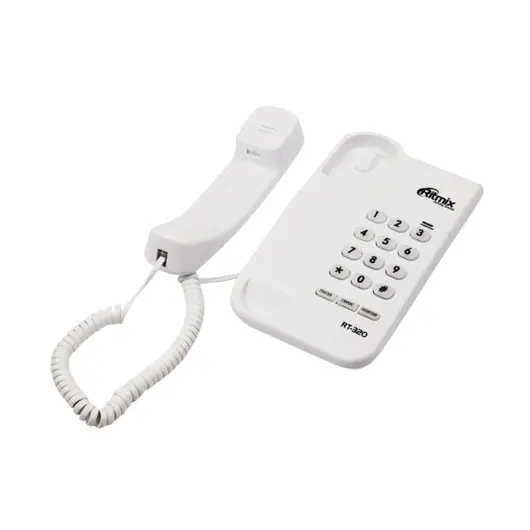 Телефон RITMIX RT-320 white, световая индикация звонка, блокировка набора ключом, белый, 15118348, фото 3