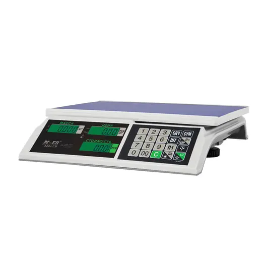 Весы торговые MERCURY M-ER 326AC-32.5 LCD (0,1-32 кг), дискретность 10 г, платформа 325x230 мм, без стойки, фото 1