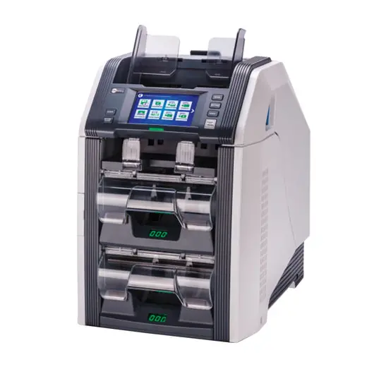 Счетчик-сортировщик банкнот GRGBanking СM200V, 1100 банкнот/мин., ИК-, УФ- магнитная детекция, 3 лотка, фото 1