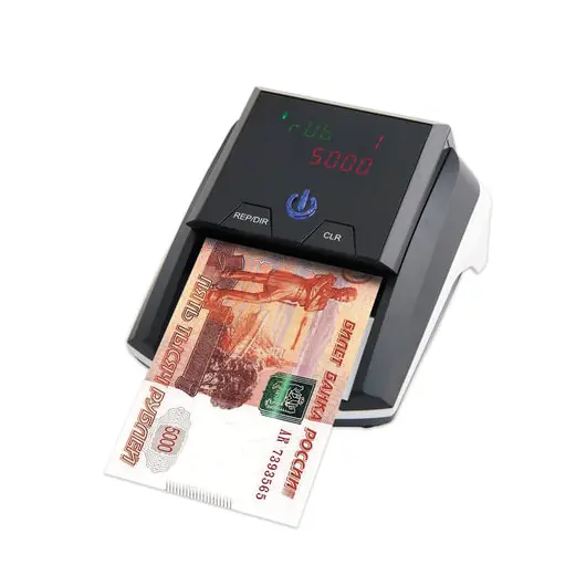 Детектор банкнот MERCURY D-20A LED, автоматический, ИК-, магнитная детекция, с АКБ, черный, фото 2