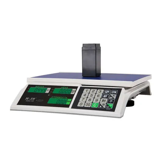 Весы торговые MERCURY M-ER 326AC-15.2 LCD (0,04-15 кг), дискретность 5 г, платформа 325x230 мм, без стойки, фото 4