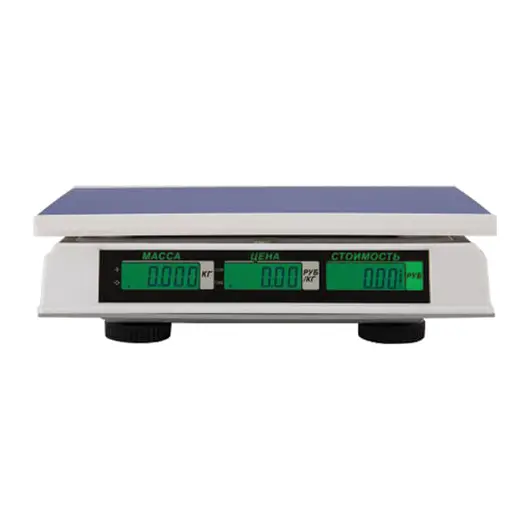 Весы торговые MERCURY M-ER 326AC-15.2 LCD (0,04-15 кг), дискретность 5 г, платформа 325x230 мм, без стойки, фото 3