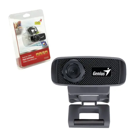 Веб-камера GENIUS Facecam 1000X V2, 1 Мп, микрофон, USB 2.0, регулируемое крепление, черный, 32200223101, фото 1