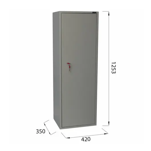 Шкаф металлический для документов BRABIX &quot;КBS-021Т&quot;, (в1253*ш420*г350мм;26кг), трейзер, сварной, 291154, фото 6