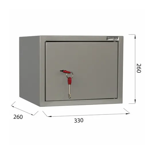 Шкаф металлический для документов BRABIX &quot;КBS-01&quot;, 260х330х260 мм, 5,5 кг, сварной, 291150, фото 6