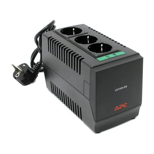 Стабилизатор напряжения APC Line-R LS1000-RS, 1000 ВА (500 Вт), 3 розетки, входное напряжение 180-280 В, фото 1