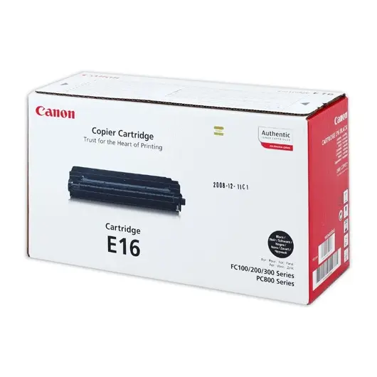 Картридж лазерный CANON (E-16) FC-108/128/PC750/880, ресурс 2000 страниц, оригинальный, 1492A003, фото 1