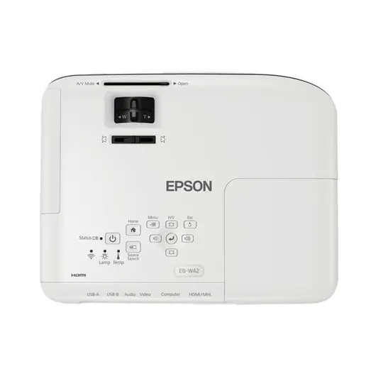 Проектор EPSON EB-W42, LCD, 1280x800, 16:10, 3600 лм, 15000:1, 2,5 кг, V11H845040, фото 4