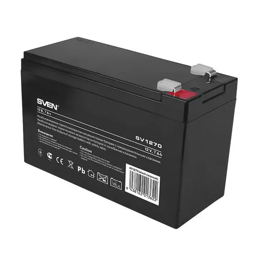 Аккумуляторная батарея для ИБП любых торговых марок, 12 В, 7 Ач, 151х65х100 мм, SVEN, SV-0222007, фото 1