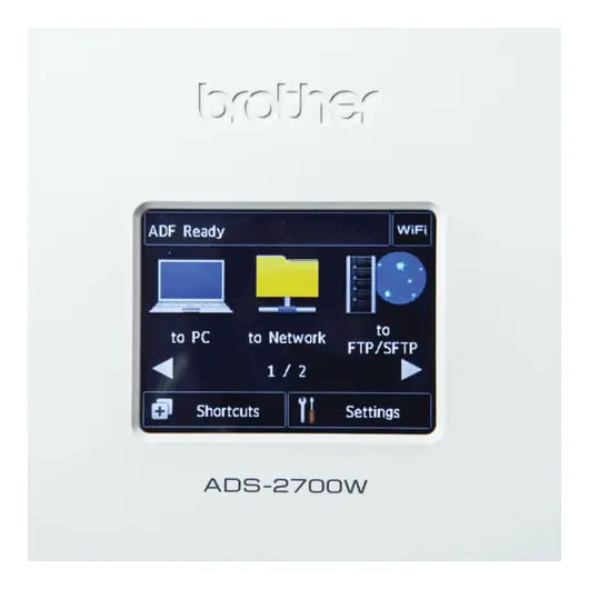 Сканер потоковый BROTHER ADS-2700W, А4, 600х600, 35 стр./мин., АПД, сетевая карта, Wi-Fi (с кабелем USB), ADS2700WTC1, фото 4