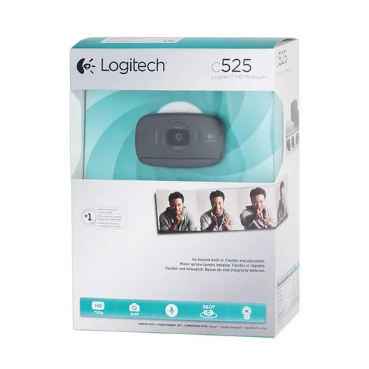 Вебкамера LOGITECH HD Webcam C525, 8 Мпикс, USB 2.0, микрофон, автофокус, черная, 960-001064, фото 10