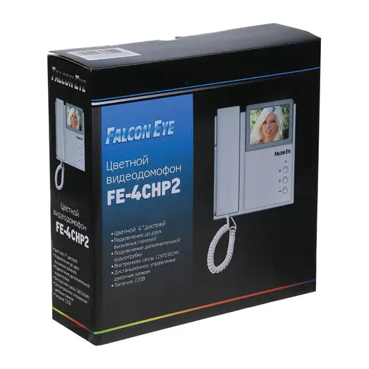 Видеодомофон FALCON EYE FE-4CHP2, дисплей 4&quot; TFT, механические кнопки, белый, 00-00082720, фото 5