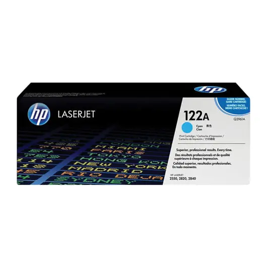 Картридж лазерный HP (Q3961A) ColorLaserJet 2550/2820 и другие, голубой, оригинальный, 4000 стр., фото 1