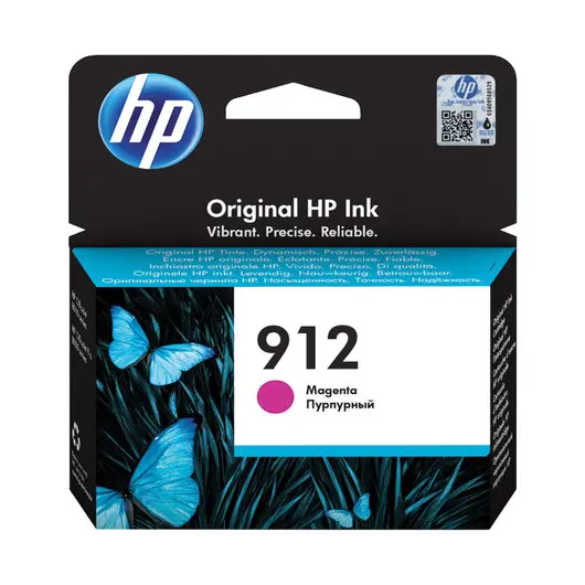 Картридж струйный HP (3YL78AE) для HP OfficeJet Pro 8023, №912 пурпурный, ресурс 315 страниц, оригинальный, фото 1
