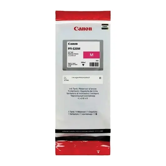 Картридж струйный CANON (PFI-320M) для imagePROGRAF TM-200/205/300/305, пурпурный, 300 мл, оригинальный, 2892C001, фото 1