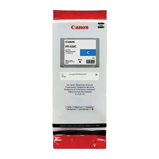 Картридж струйный CANON (PFI-320C) для imagePROGRAF TM-200/205/300/305, голубой, 300 мл, оригинальный, 2891C001, фото 1