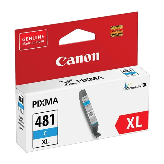 Картридж струйный CANON (CLI-481C XL) для PIXMA TS704 / TS6140, голубой, ресурс 515 страниц, оригинальный, 2044C001, фото 1