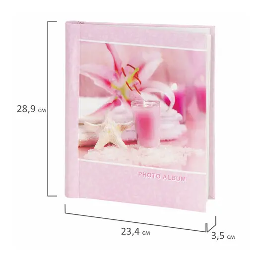 Фотоальбом BRAUBERG на 10 магнитных листов, 23х28 см, &quot;На память&quot;, розовый, 390682, фото 9