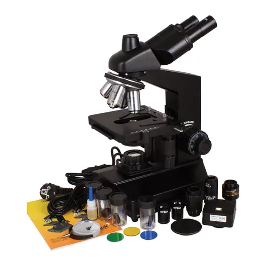 Микроскоп лабораторный LEVENHUK D870T, 40-2000 кратный, тринокулярный, 4 объектива, цифровая камера 8 Мп, 40030, фото 5