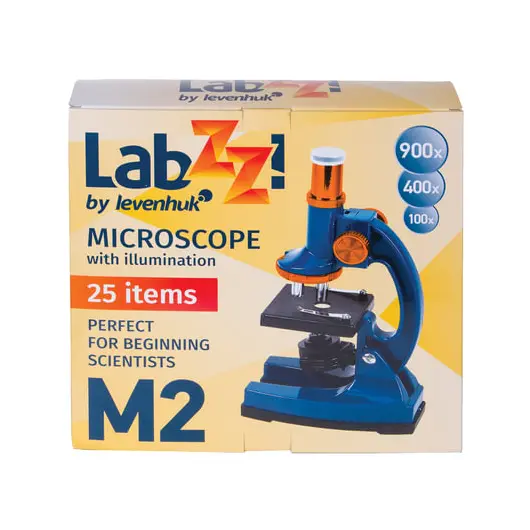 Микроскоп детский LEVENHUK LabZZ M2, 100-900 кратный, монокулярный, 3 объектива, 69740, фото 6