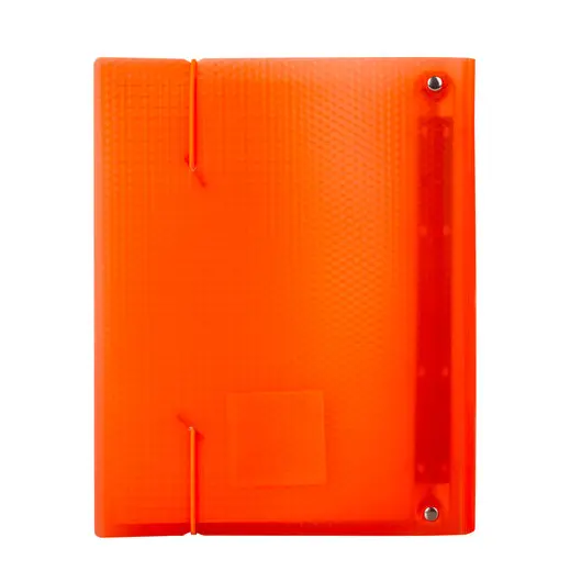 Тетрадь на кольцах А5 (175х220 мм), 120 л., пластиковая обложка, клетка, с фиксирующей резинкой, BRAUBERG, оранжевый, 403571, фото 7