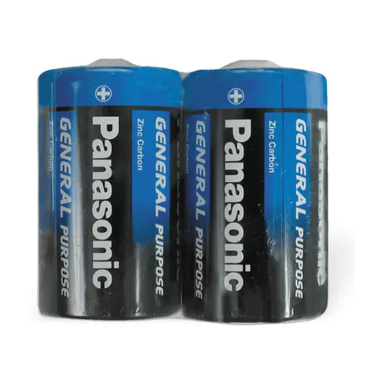 Батарейки PANASONIC D R20 (373), комплект 2 шт., 1.5 В, фото 1