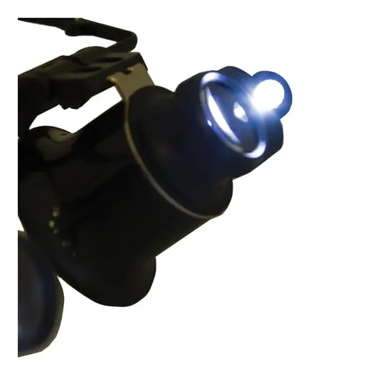 Лупа-очки LEVENHUK Zeno Vizor G2, увеличение х20, диаметр линз 15 мм, подсветка, металл/пластик, 69672, фото 6