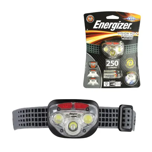 Фонарь налобный светодиодный ENERGIZER Headlight Vision HD + Focus, 5хLED, питание 3хААА (в комплекте), E300280702, фото 1